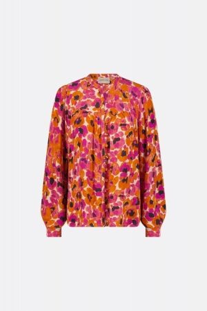 Fabienne Chapot Fabienne Chapot resa blouse clt-39-bls-ss24 Blouse 0040 pink candy/mandarin