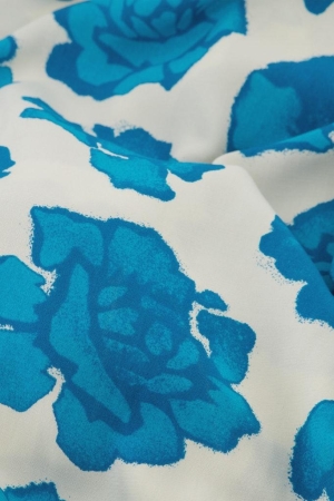 Fabienne Chapot Fabienne Chapot archana butterfly dress clt-106-drs-ss24 Jurk 0022 azure blue/cream whi