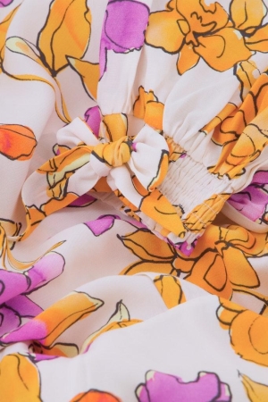 Fabienne Chapot Fabienne Chapot hannah dress clt-111-drs-ss24 Jurk 0025 mimosa/cream white