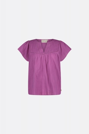 Fabienne Chapot Fabienne Chapot kristy top clt-259-top-ss24 T-shirt Korte mouw 8315 cassis