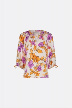 Fabienne Chapot Fabienne Chapot cooper blouse clt-46-bls-ss24 0025 mimosa/cream white