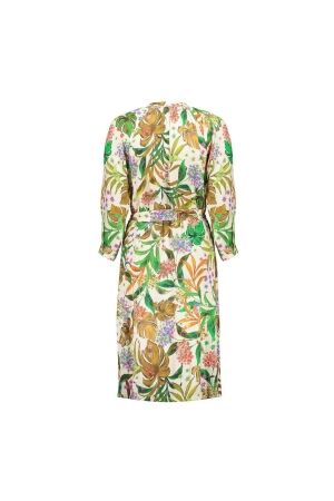 Geisha Geisha 47230-20 dress Jurk 10 off-white/emerald/pink