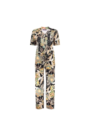 Geisha Geisha 41105-60 amy jumpsuit straight leg aop Jumpsuit 515 pr.07-24-1 emerald/orange