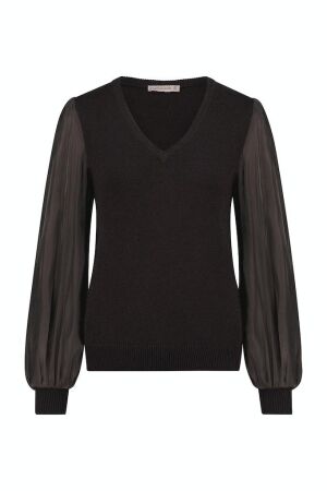Studio Anneloes Studio Anneloes wendey organza pullover 09300 Trui 8600 aubergine