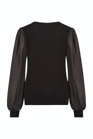 Studio Anneloes Studio Anneloes wendey organza pullover 09300 Trui 8600 aubergine