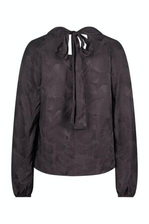 Studio Anneloes Studio Anneloes evita jacquard top 09340 T-shirt Lange mouw 8600 aubergine