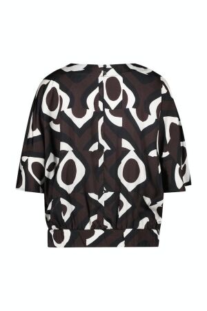 Studio Anneloes Studio Anneloes eefje satin eyes top 09362 T-shirt Korte mouw 8611 aubergine/offwhite