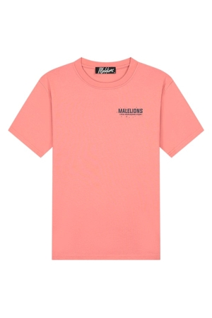 Malelions Malelions mm2-ss24-35 worldwide paint t-shirt Print T-shirts 734 coral