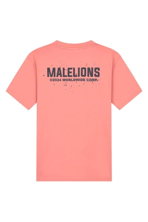 Malelions Malelions mm2-ss24-35 worldwide paint t-shirt Print T-shirts 734 coral