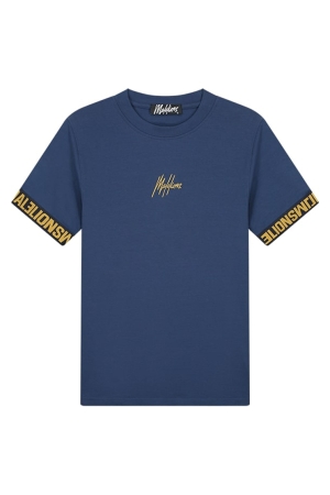 Malelions Malelions mm3-ss24-29 venetian t-shirt Print T-shirts 989 navy/gold