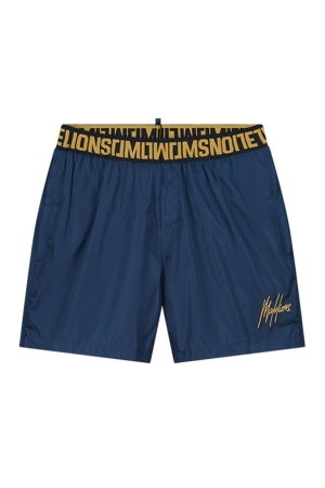 Malelions Malelions mm3-ss24-31 venetian swim shorts Zwembroek 989 navy/gold
