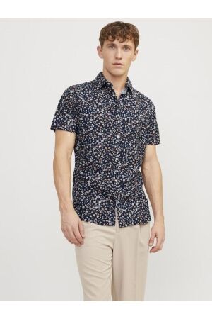 J&J Premium J&J Premium jprblasummer print shirt s/s ss24 sn 12251656 Overhemd night sky slim fit