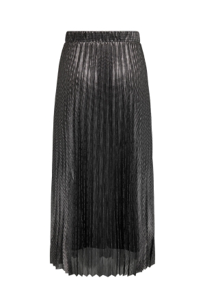 Only Only onlshow shine plisse skirt jrs 15310184 black gun metal foil