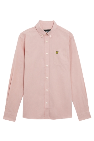 Lyle & Scott Lyle & Scott lw2004v cotton linen button down shirt Overhemd w488 light pink