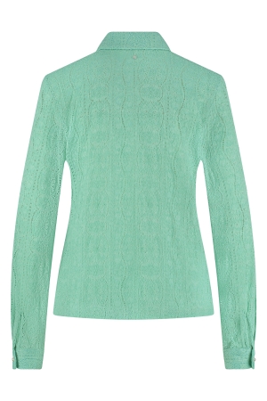 Tramontana Tramontana c22-11-401 blouse lace ruffle placket Blouse 005700-mint