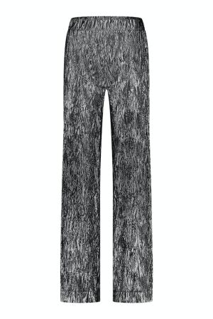 Studio Anneloes Studio Anneloes frankie shiny plisse trousers 08385 Broek 0001 silver
