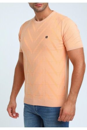 Gabbiano Gabbiano 154570 t-shirt knitted ss Print T-shirts 972 soft peach