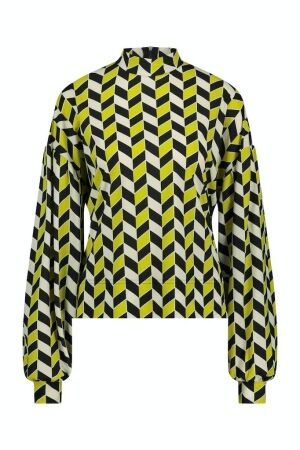 Studio Anneloes Studio Anneloes julita arrow top 09396 T-shirt Lange mouw 9029 black/lime