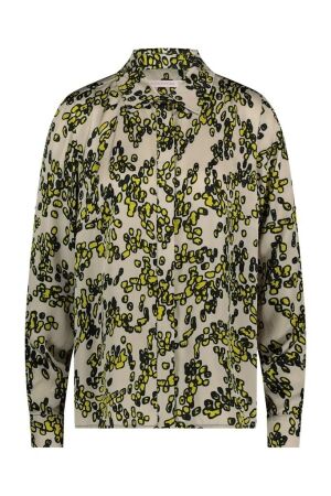 Studio Anneloes Studio Anneloes bobby satin coffee blouse 09397 Blouse 1429 kit/ lime