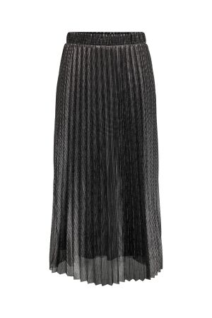 Only Only onlshow shine plisse skirt jrs 15310184 black gun metal foil