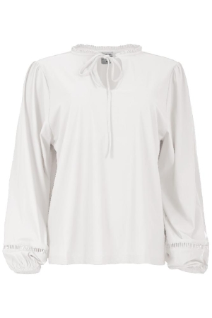 Maicazz Maicazz sp24.t20.705 dolanne- top lslv T-shirt Lange mouw offwhite