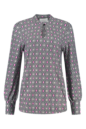 Helena Hart Helena Hart 7470disc top just print disc T-shirt Lange mouw pink