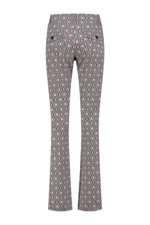 Helena Hart Helena Hart 7512disc broek flair print disc Flared pink