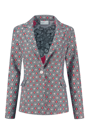 Helena Hart Helena Hart 7531disc blazer jake print disc Blazers abrikoos