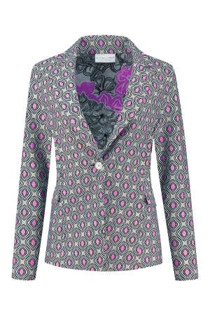 Helena Hart Helena Hart 7531disc blazer jake print disc Blazers pink
