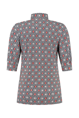 Helena Hart Helena Hart 7576disc top crush k.m. print disc T-shirt Korte mouw abrikoos
