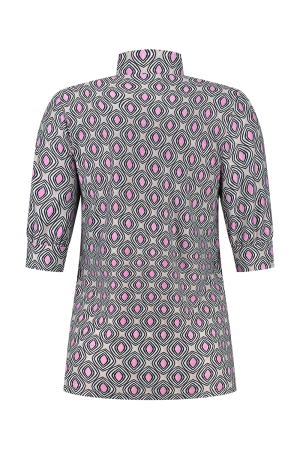 Helena Hart Helena Hart 7576disc top crush k.m. print disc T-shirt Korte mouw pink
