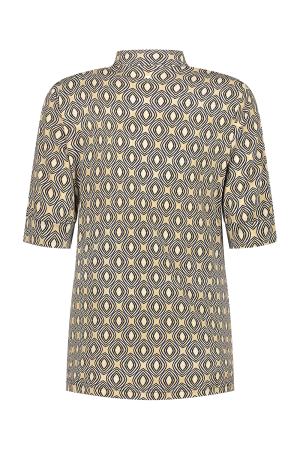Helena Hart Helena Hart 7576disc top crush k.m. print disc T-shirt Korte mouw sand