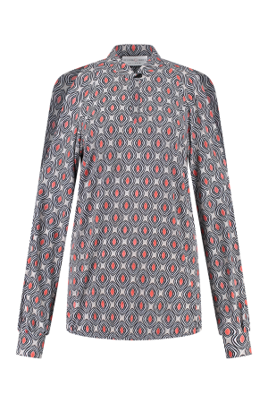 Helena Hart Helena Hart 7575disc top harley print disc T-shirt Lange mouw abrikoos