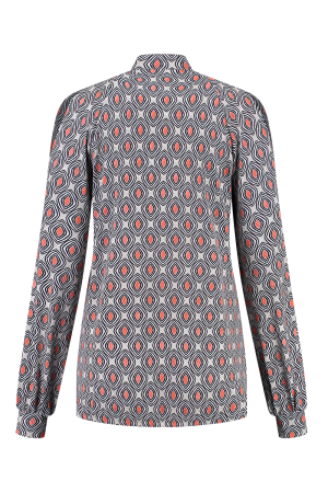 Helena Hart Helena Hart 7575disc top harley print disc T-shirt Lange mouw abrikoos