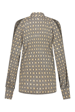 Helena Hart Helena Hart 7575disc top harley print disc T-shirt Lange mouw sand