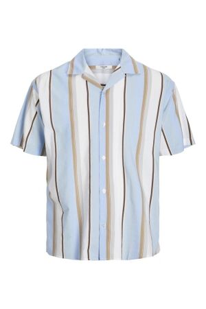 J&J Premium J&J Premium jprblapalma resort shirt s/s sn 12252948 Overhemd palace blue relaxed fit