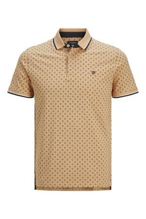 J&J Premium J&J Premium jprpaulos play aop blu. ss polo 12154548 Poloshirts peach nougat