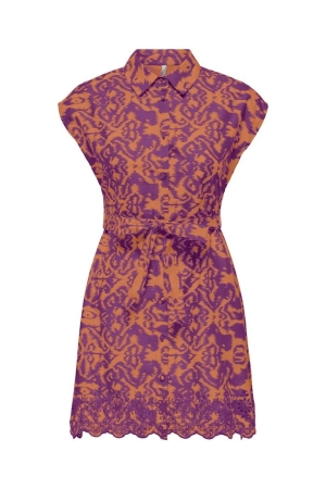 Only Only onllou life emb s/s shirt dress cs ptm 15324819 Jurk tigerlily urban ethnic