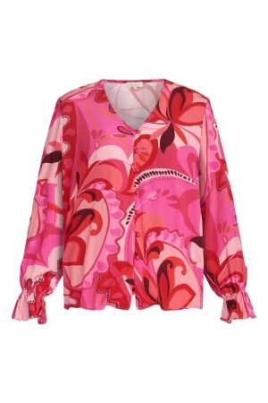 Maicazz Maicazz su24.20.012 jiken - blouse Blouse flowers pink - d7