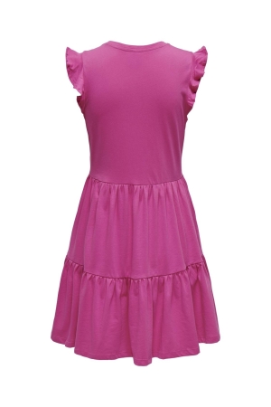 Only Only onlmay cap sleev fril dress jrs noos 15226992 Zomerjurkjes raspberry rose