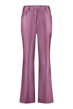 Studio Anneloes Studio Anneloes selina metallic leather trousers 09627 Broek 5200 purper