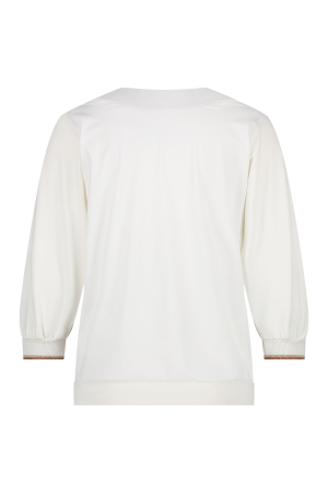 ZIP73 ZIP73 z24/532/02/650 top 3/4 mouw bies T-shirt Lange mouw 650 rosé