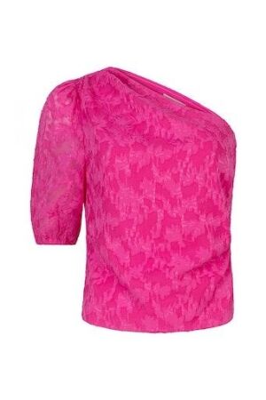 Lofty Manner Lofty Manner pd16 blouse lina T-shirt Korte mouw 300 pink