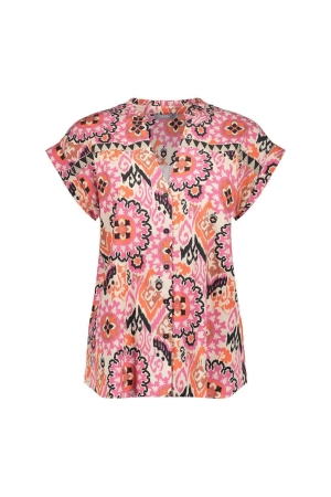 Geisha Geisha top 43232-20 blouse Korte mouw 451 raspberry/coral
