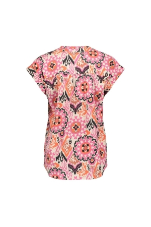Geisha Geisha top 43232-20 blouse Korte mouw 451 raspberry/coral