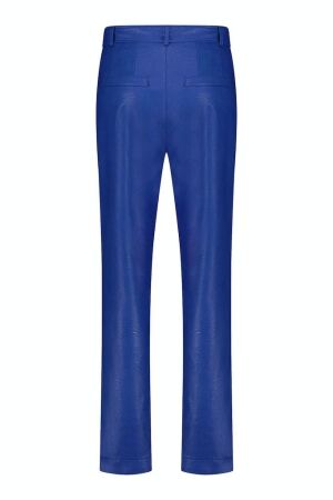 Studio Anneloes Studio Anneloes mita faux leather trousers 09463 Broek 6608 azure