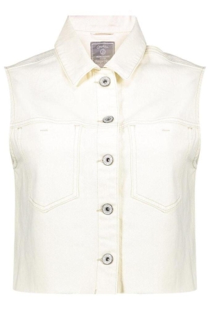 Geisha Geisha jeans vest 45306-10 Vest 718 ecru raw