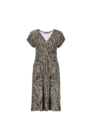 Geisha Geisha dress short sleeves aop 47410-60 june Jurk 10 pr. 02-24-2 off-white/black