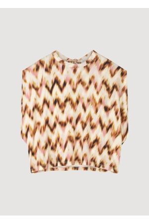 SUMMUM SUMMUM top blurred zig zag print 3s5023-30620 T-shirt Korte mouw 120 multicolour