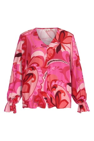Maicazz Maicazz su24.20.012 jiken - blouse Blouse flowers pink - d7